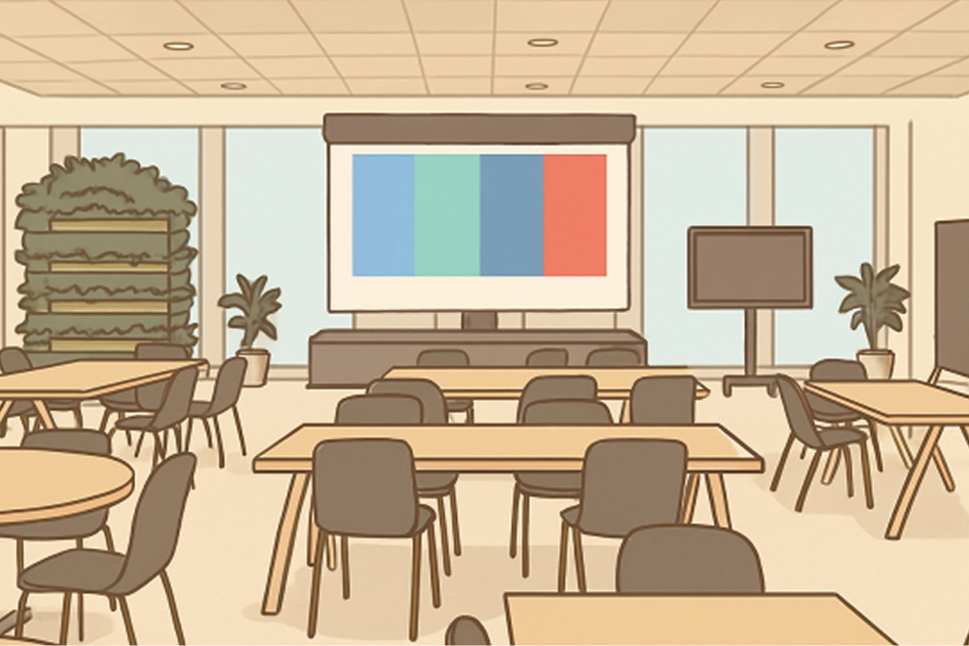 企業 カフェエリア映像音響システム設置