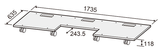 CDQ26-B2-ALC75M（ライトブラウン（木目））